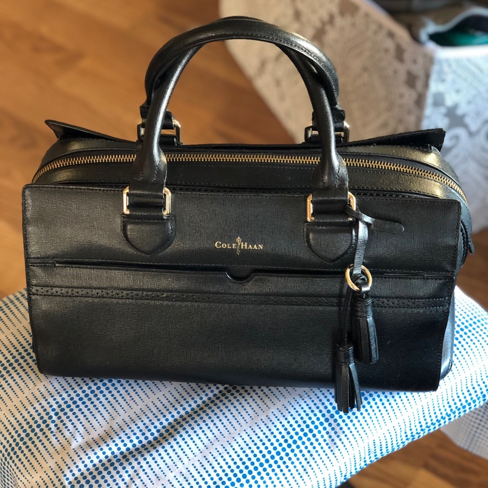 Cole Haan Leather Barrel Satchel
